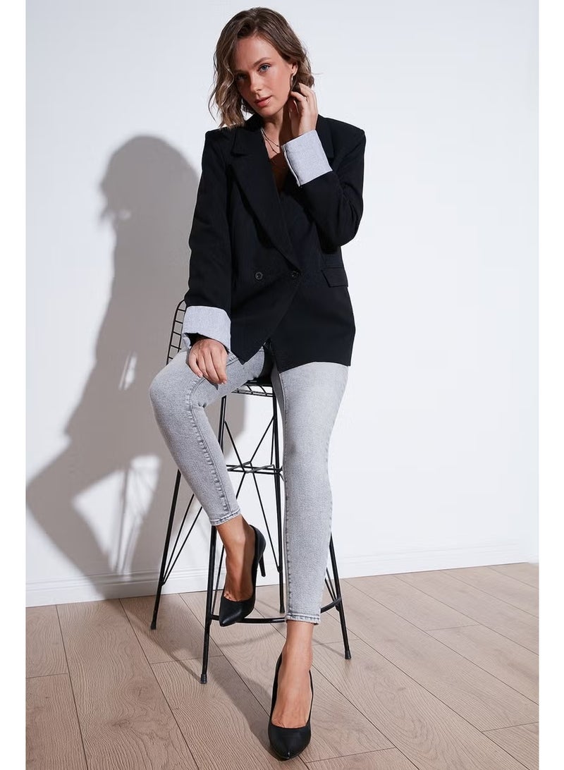 Lela Regular Fit Double Breasted Blazer Jacket Women's Jacket 611BC00025 - Image 4